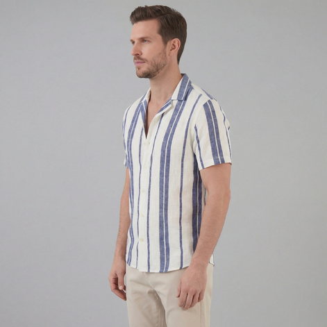 Herren Hemd Mit Button Down Kragen Kurze Ärmel