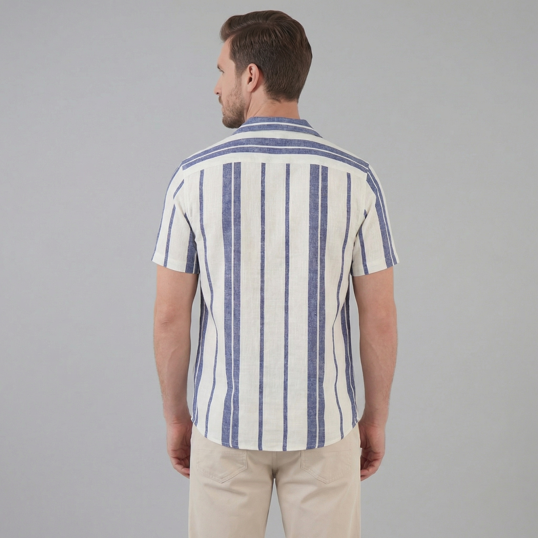 Herren Hemd Mit Button Down Kragen Kurze Ärmel