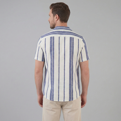 Herren Hemd Mit Button Down Kragen Kurze Ärmel