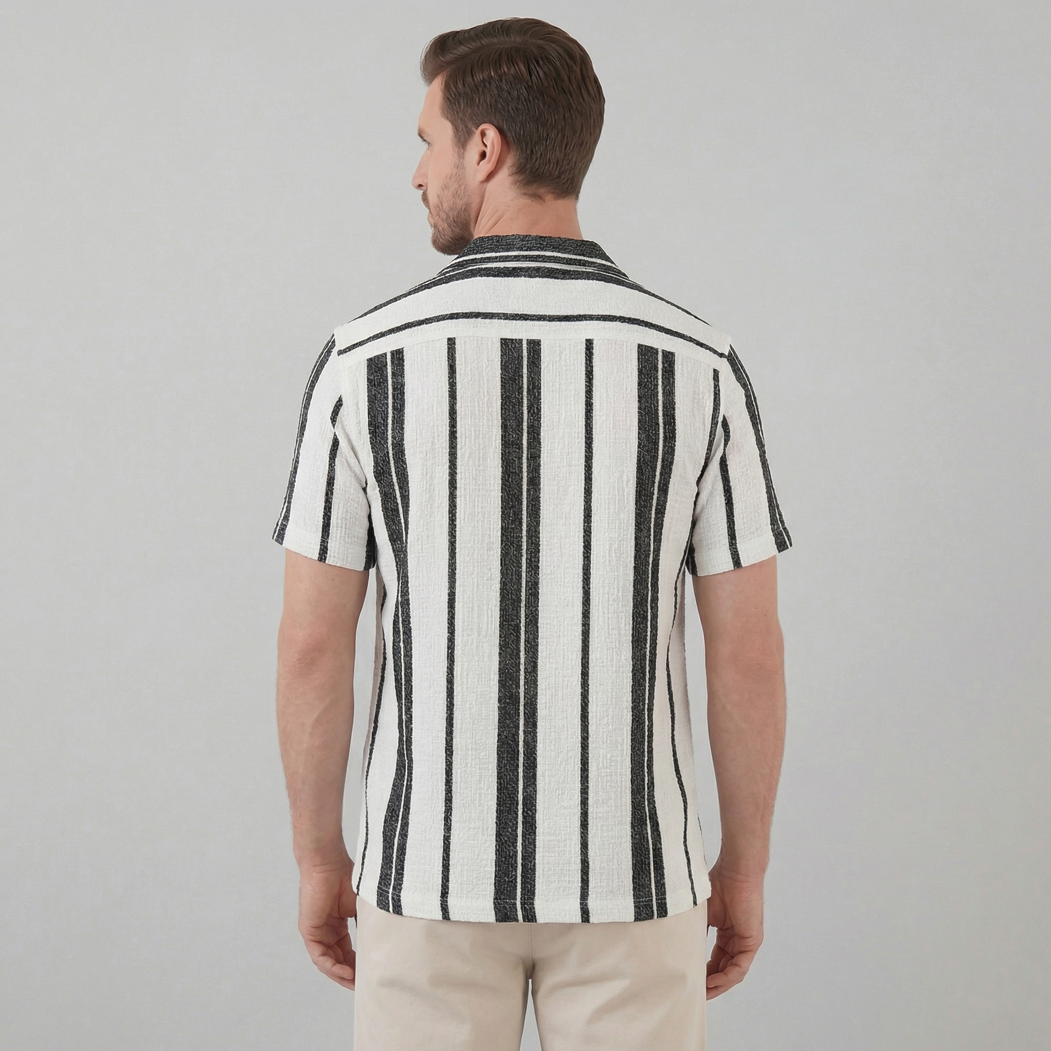 Herren Hemd Mit Button Down Kragen Kurze Ärmel