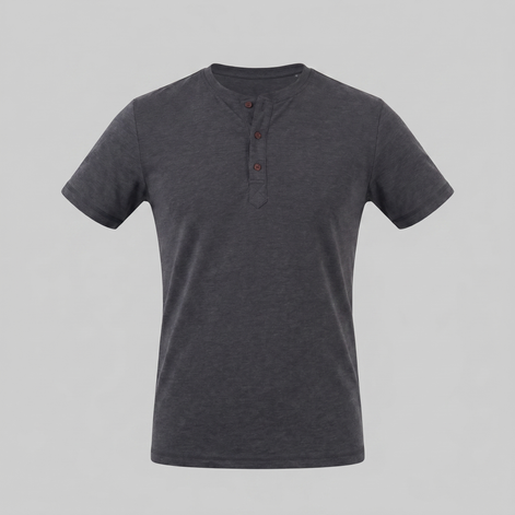 Herren Kurzarm Henley Hemd