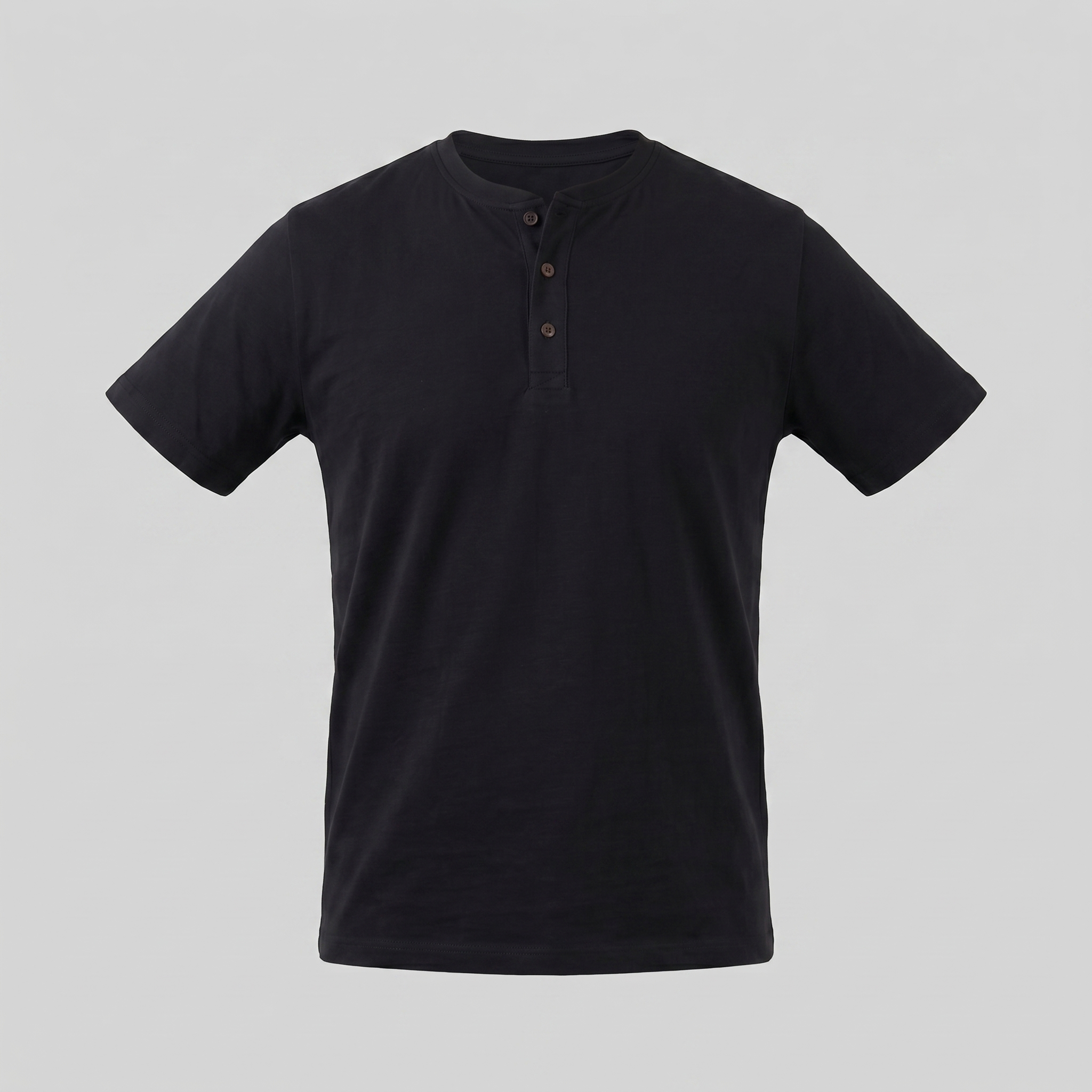 Herren Kurzarm Henley Hemd
