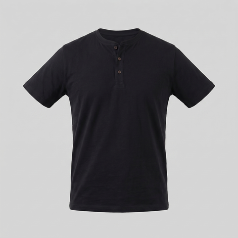 Herren Kurzarm Henley Hemd