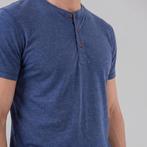 Herren Kurzarm Henley Hemd