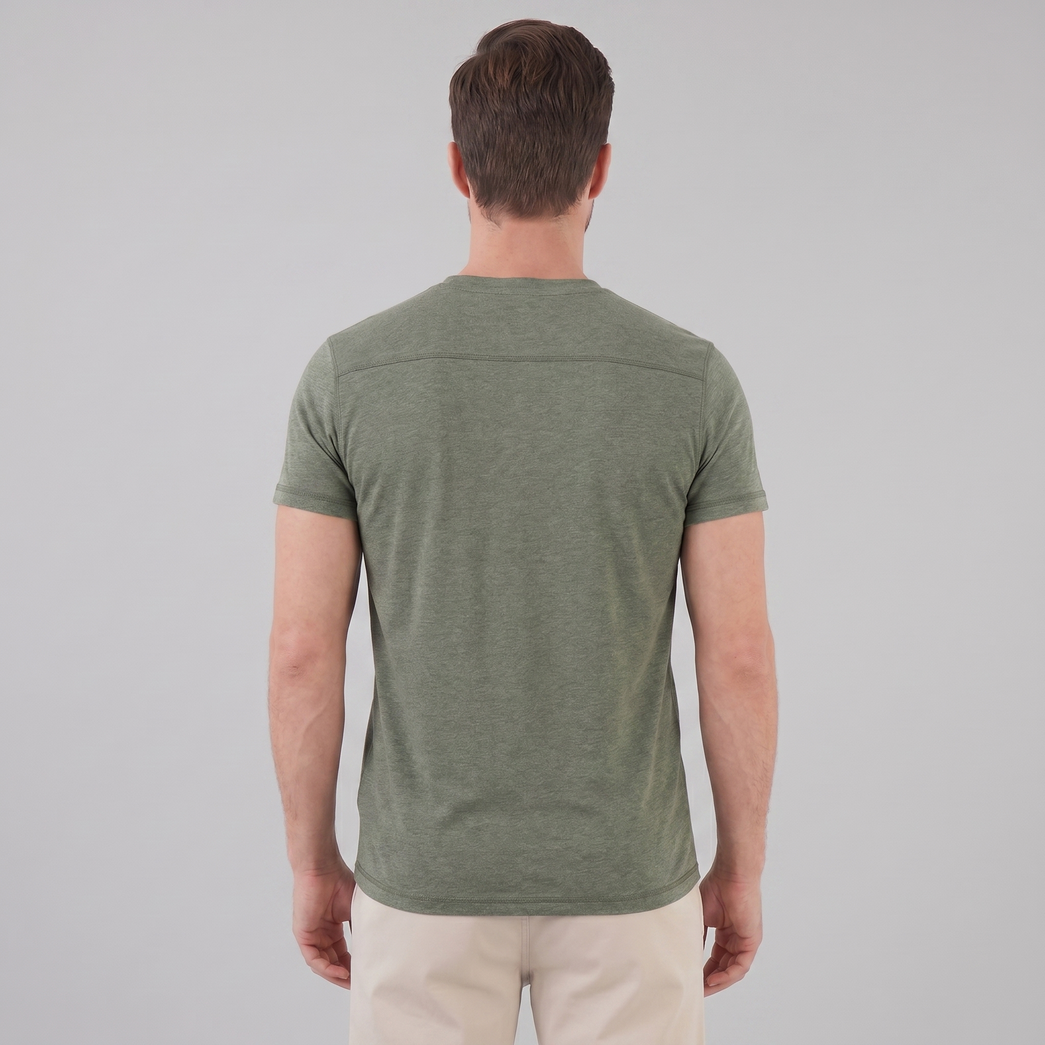Herren Kurzarm Henley Hemd