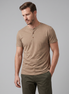 Herren Kurzarm Henley Hemd
