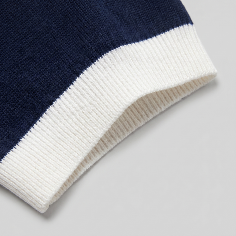 Herren Strickpolohemd Kurzarm Mit V-Ausschnitt
