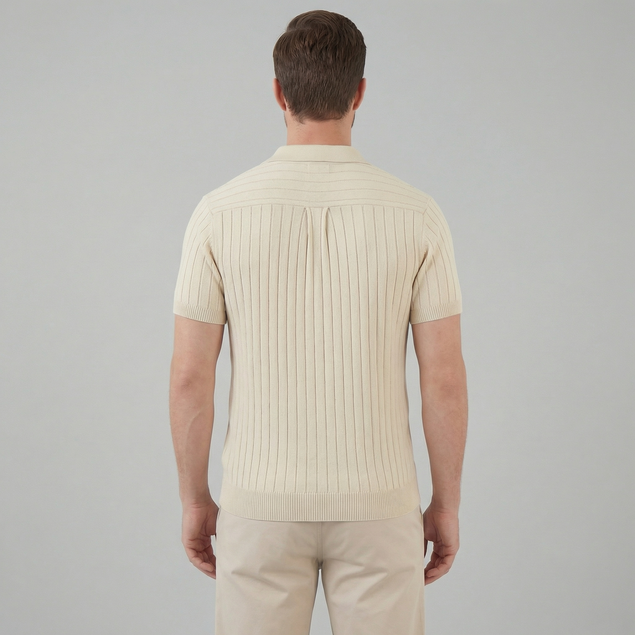 Herren Kurzarm Strickhemd