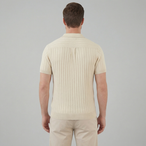 Herren Kurzarm Strickhemd
