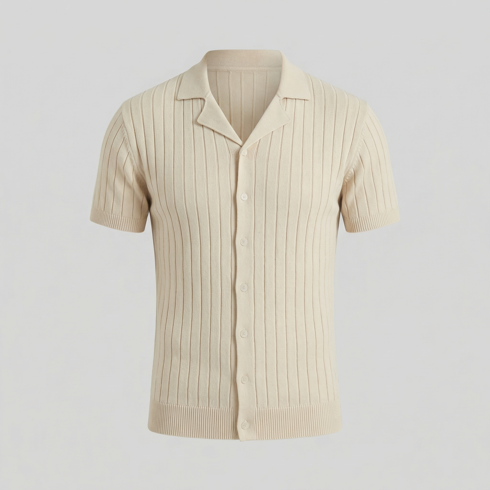 Herren Kurzarm Strickhemd