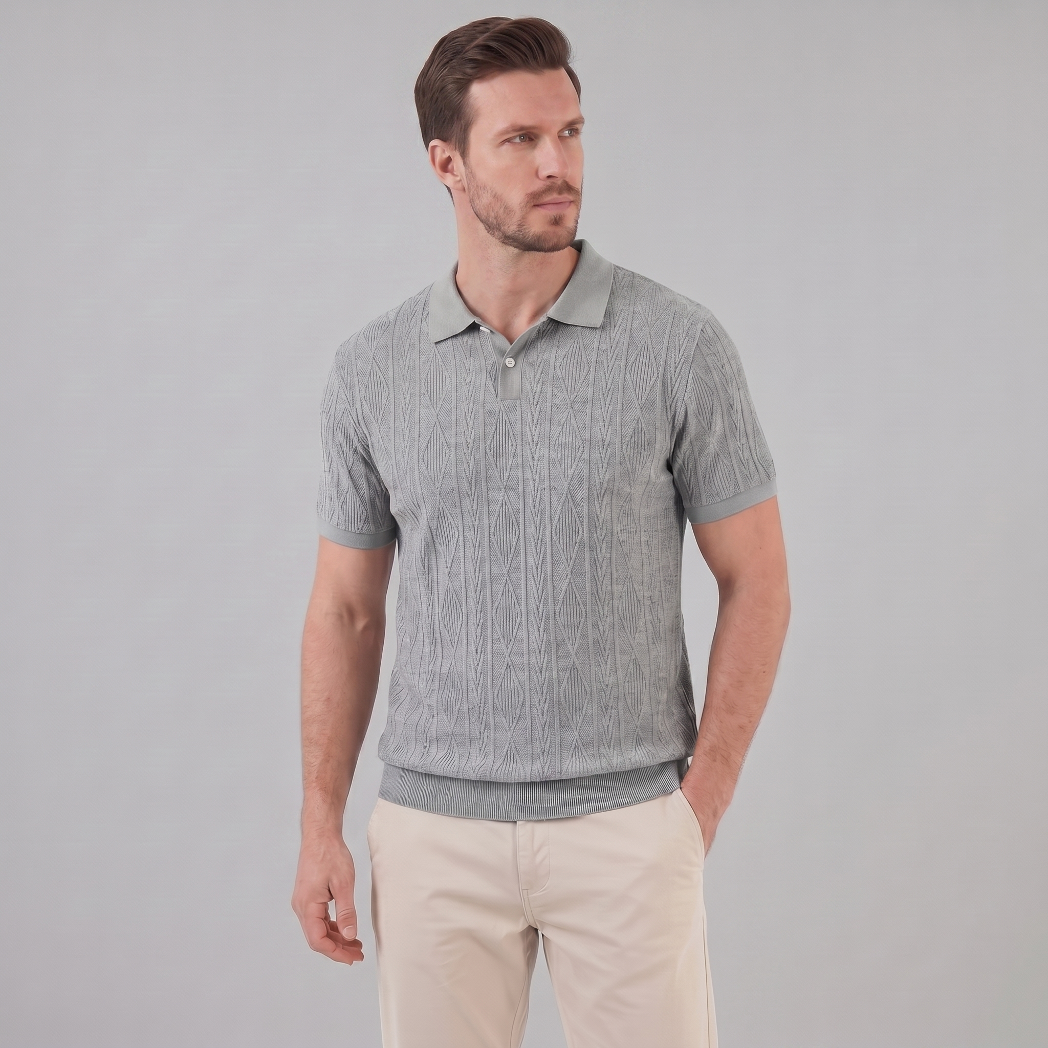 Herren Kurzarm Polohemd Lässiges Klassisches Design