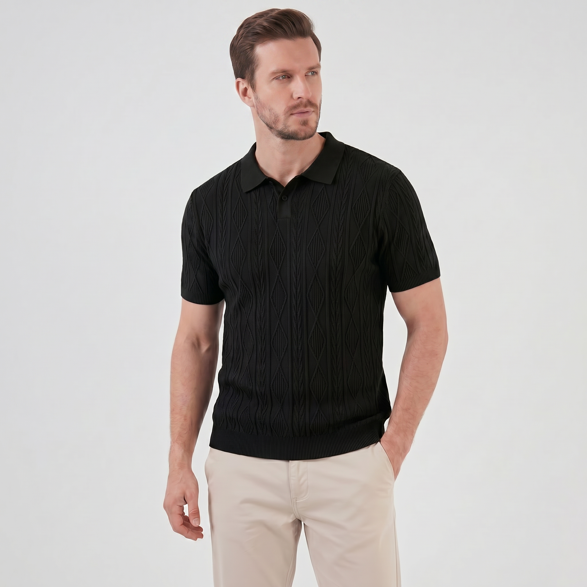 Herren Kurzarm Polohemd Lässiges Klassisches Design