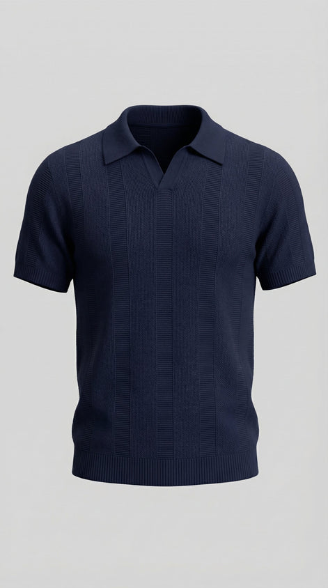 Herren Polohemd Mit Kurzarm - Modernes Strickdesign