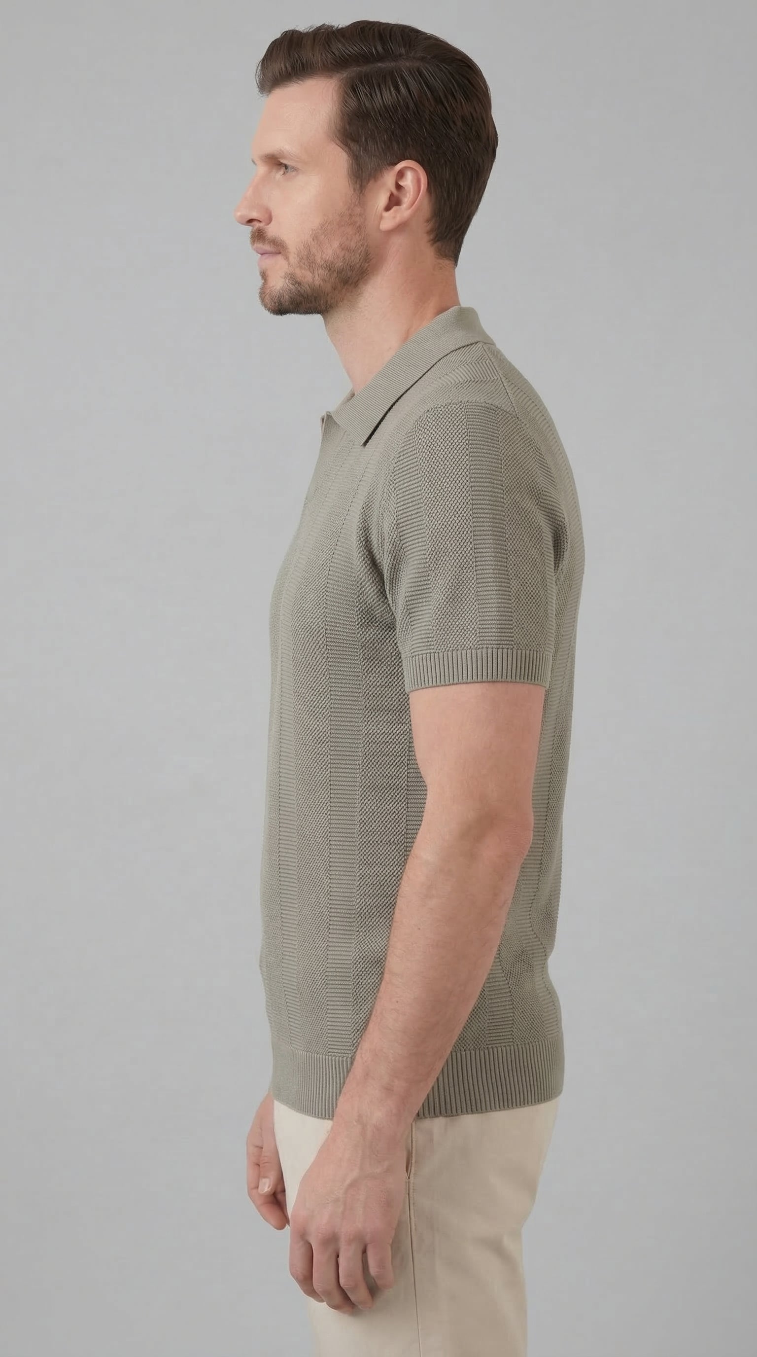 Herren Polohemd Mit Kurzarm - Modernes Strickdesign