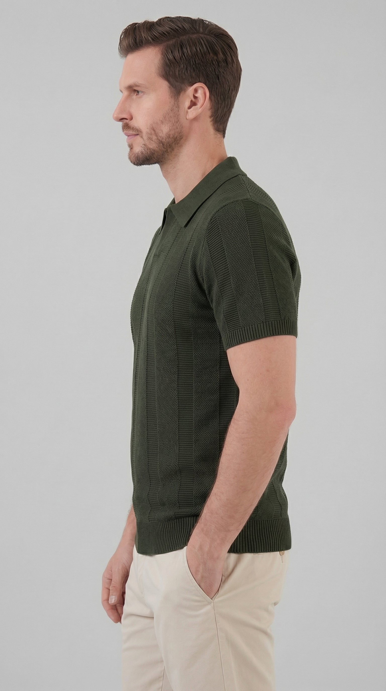 Herren Polohemd Mit Kurzarm - Modernes Strickdesign