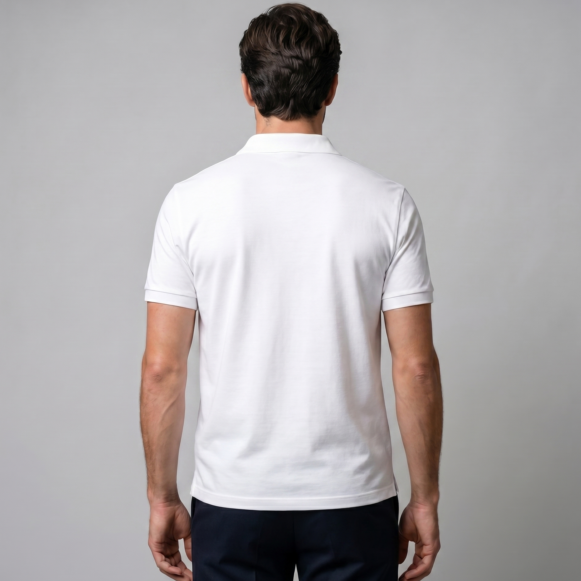 Herren Poloshirt mit kurzen Ärmeln und offenem Kragen