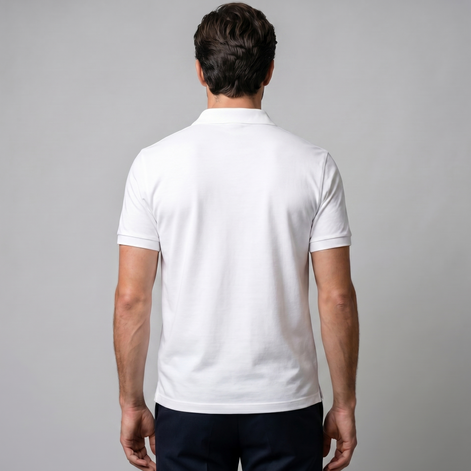 Herren Poloshirt mit kurzen Ärmeln und offenem Kragen