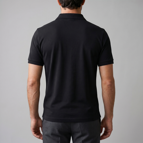 Herren Poloshirt mit kurzen Ärmeln und offenem Kragen