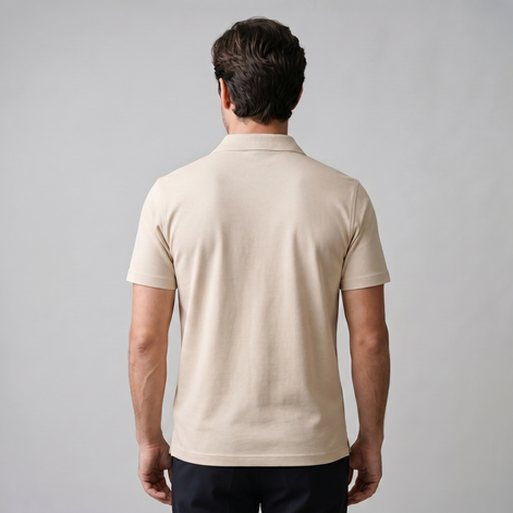 Herren Poloshirt mit kurzen Ärmeln und offenem Kragen