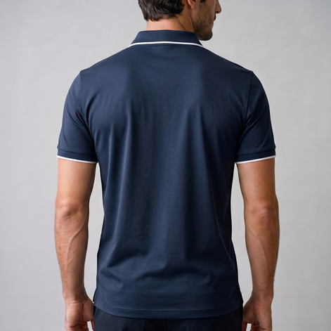 Herren Kurzarm-Poloshirt Mit Reißverschlussblende