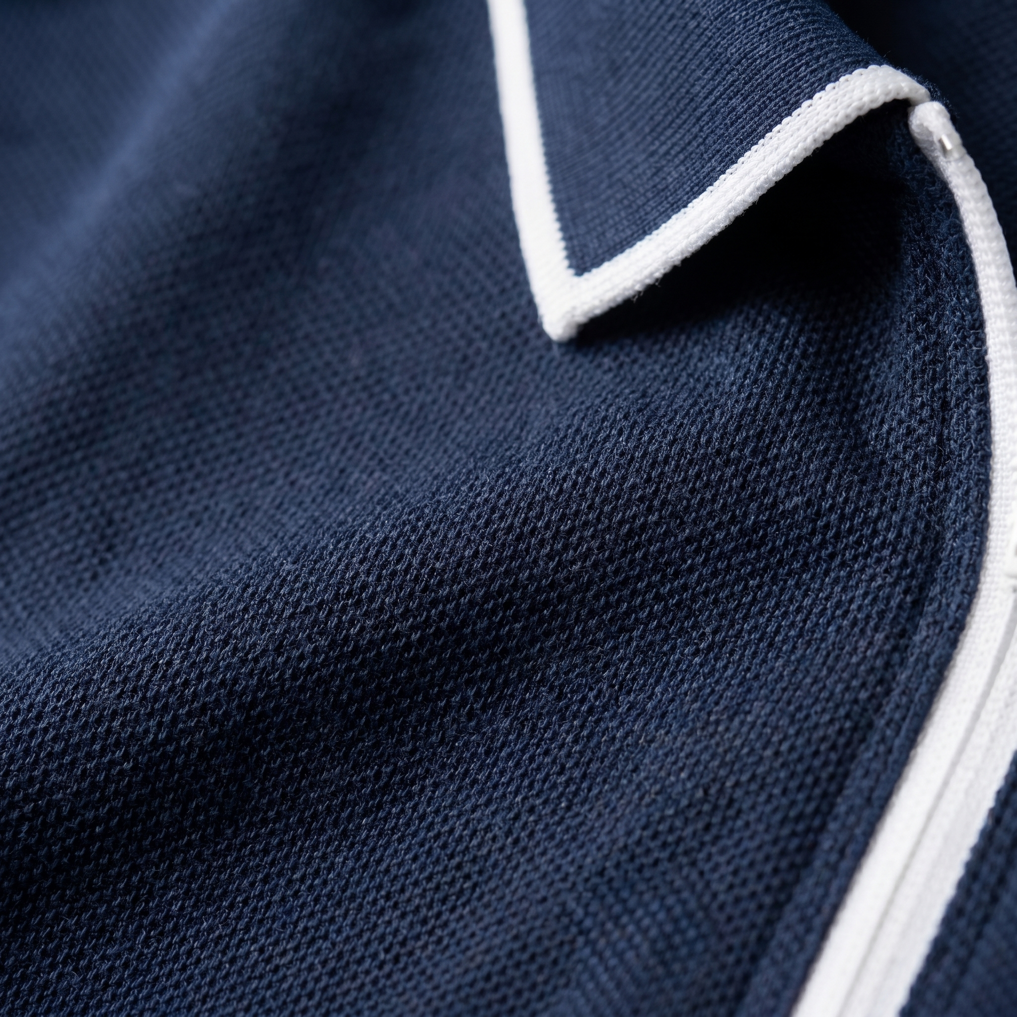 Herren Kurzarm-Poloshirt Mit Reißverschlussblende