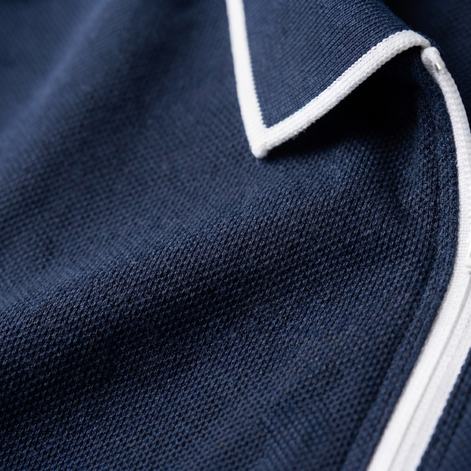 Herren Kurzarm-Poloshirt Mit Reißverschlussblende