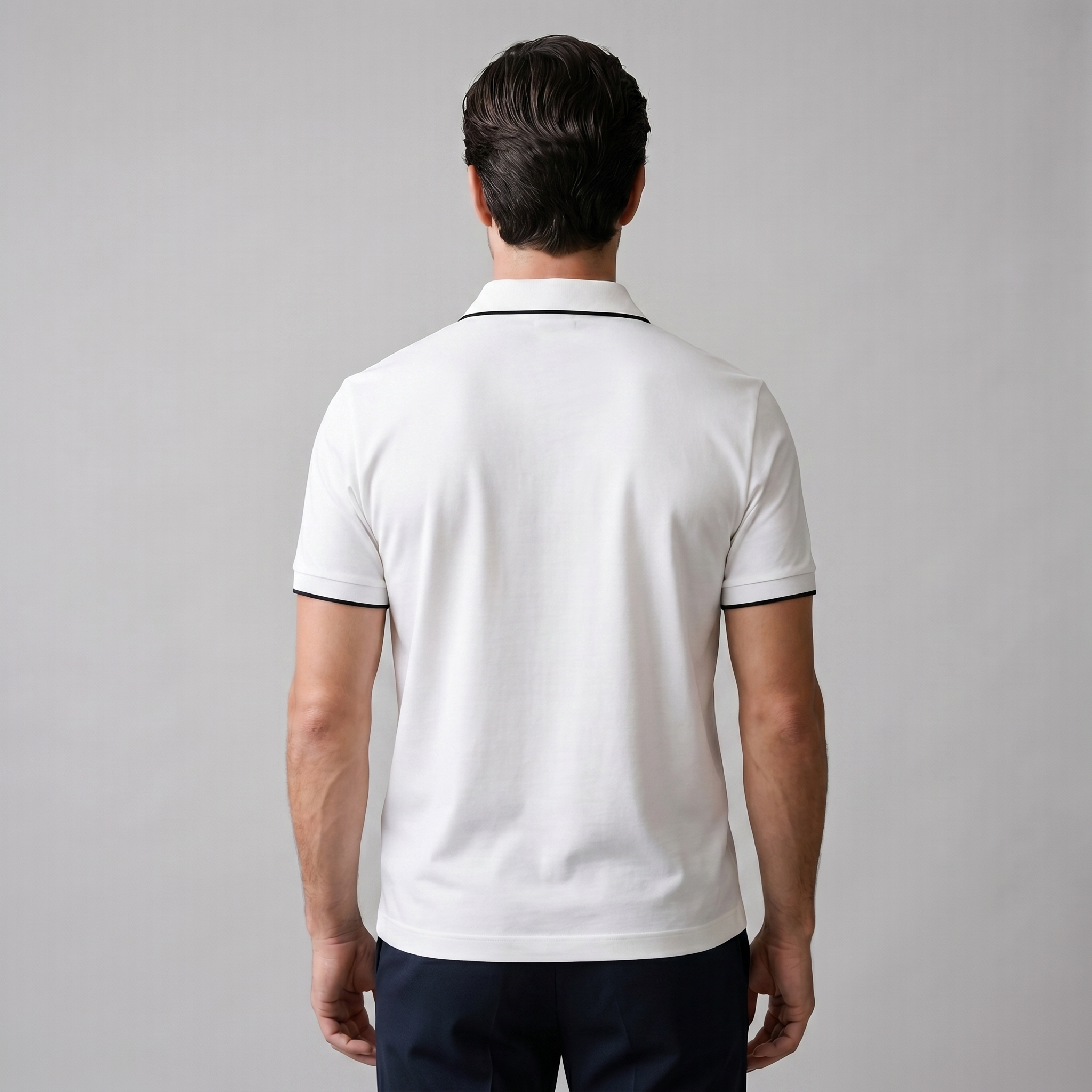Herren Kurzarm-Poloshirt Mit Reißverschlussblende