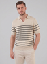 Herren Kurzarm Poloshirt Mit Streifen