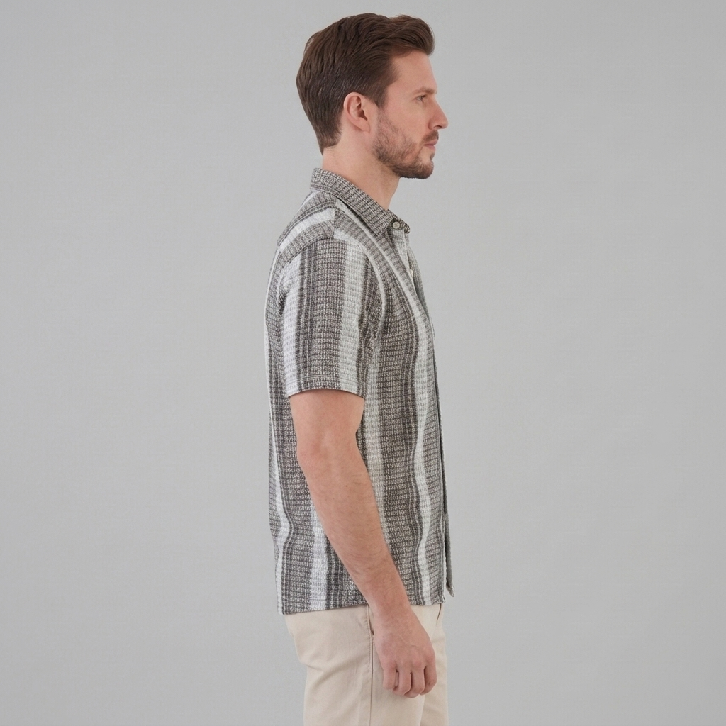 Herren Gestreiftes Kurzarmshirt