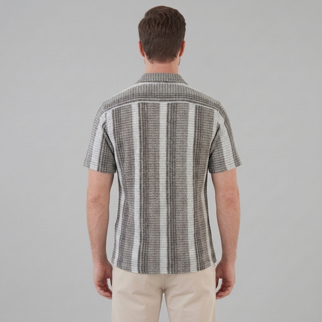Herren Gestreiftes Kurzarmshirt