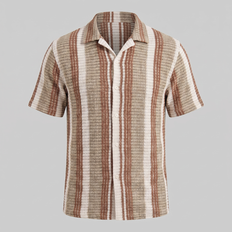 Herren Gestreiftes Kurzarmshirt