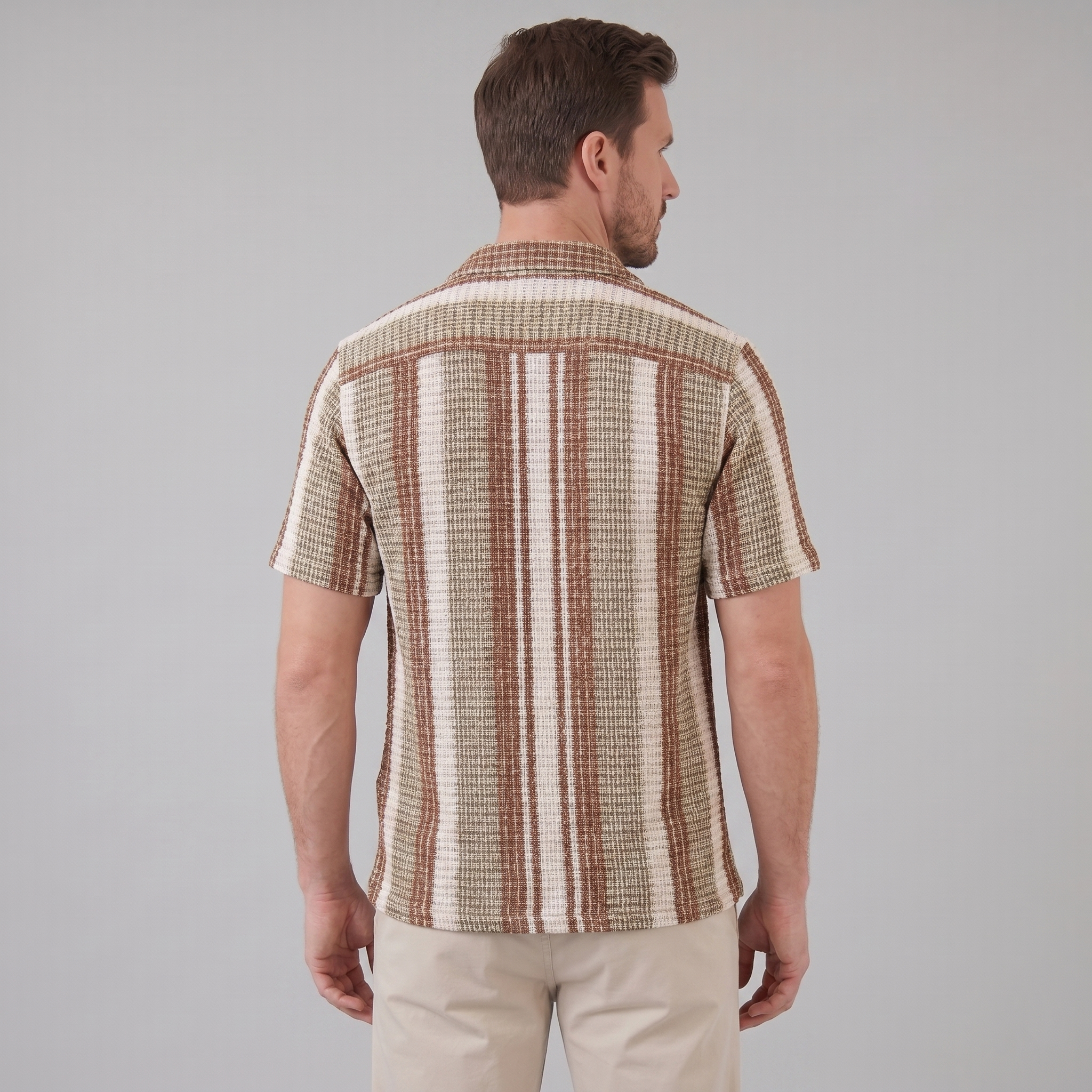 Herren Gestreiftes Kurzarmshirt