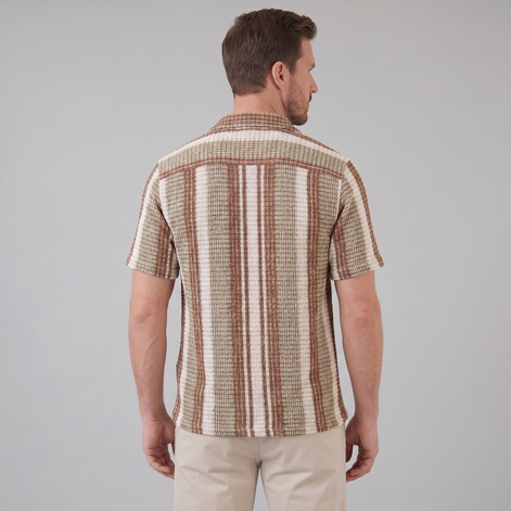 Herren Gestreiftes Kurzarmshirt