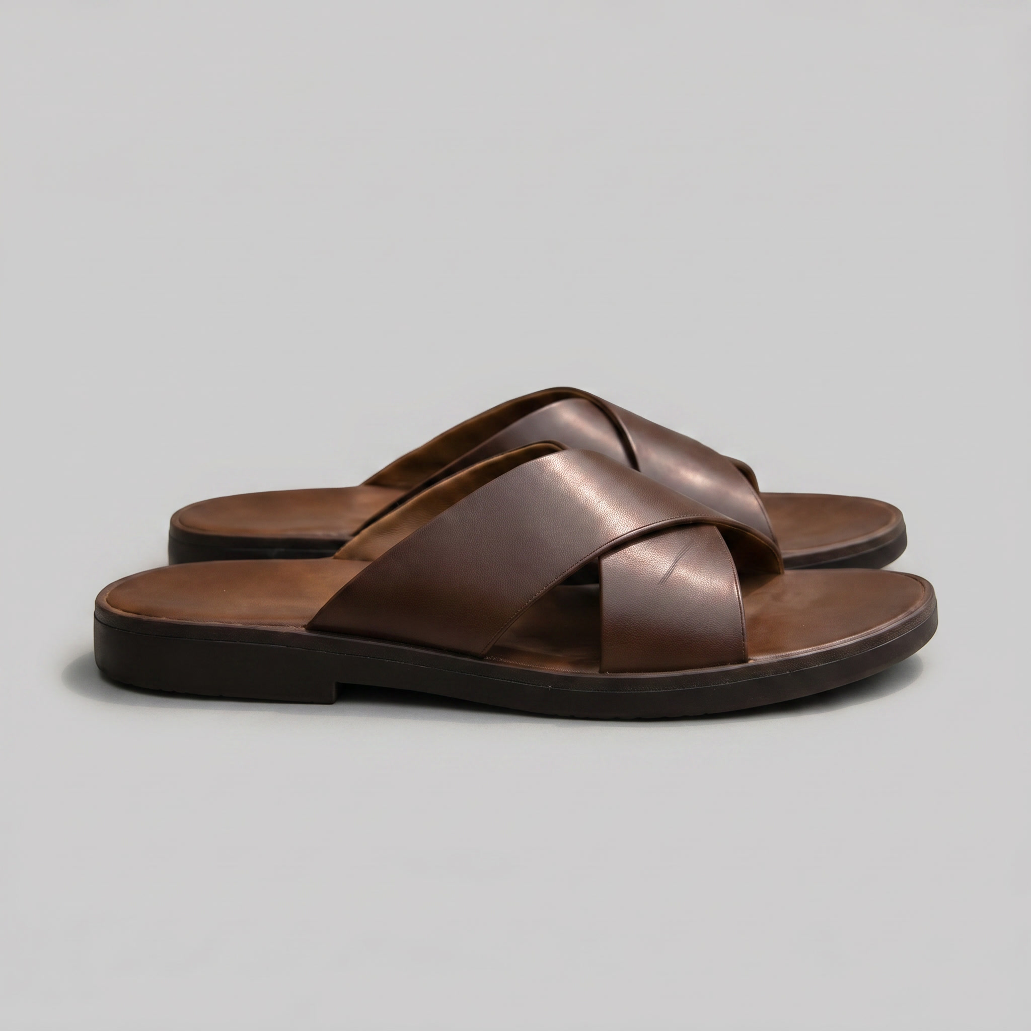 Herren Slide Sandalen Mit Kreuzriemen Design