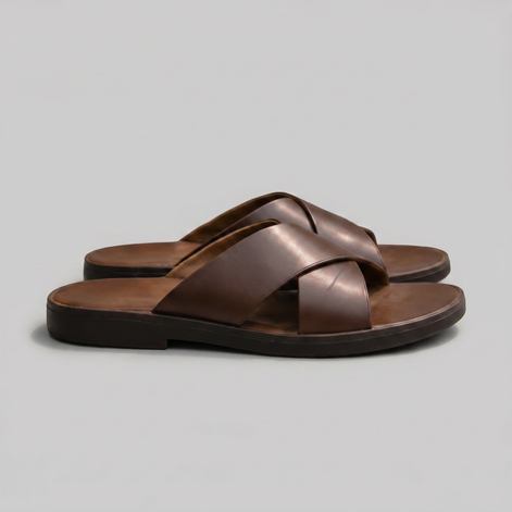 Herren Slide Sandalen Mit Kreuzriemen Design