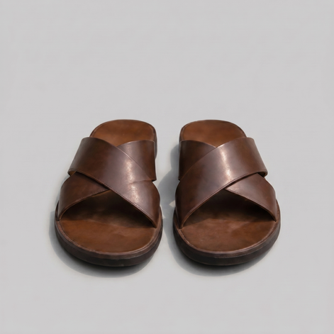 Herren Slide Sandalen Mit Kreuzriemen Design