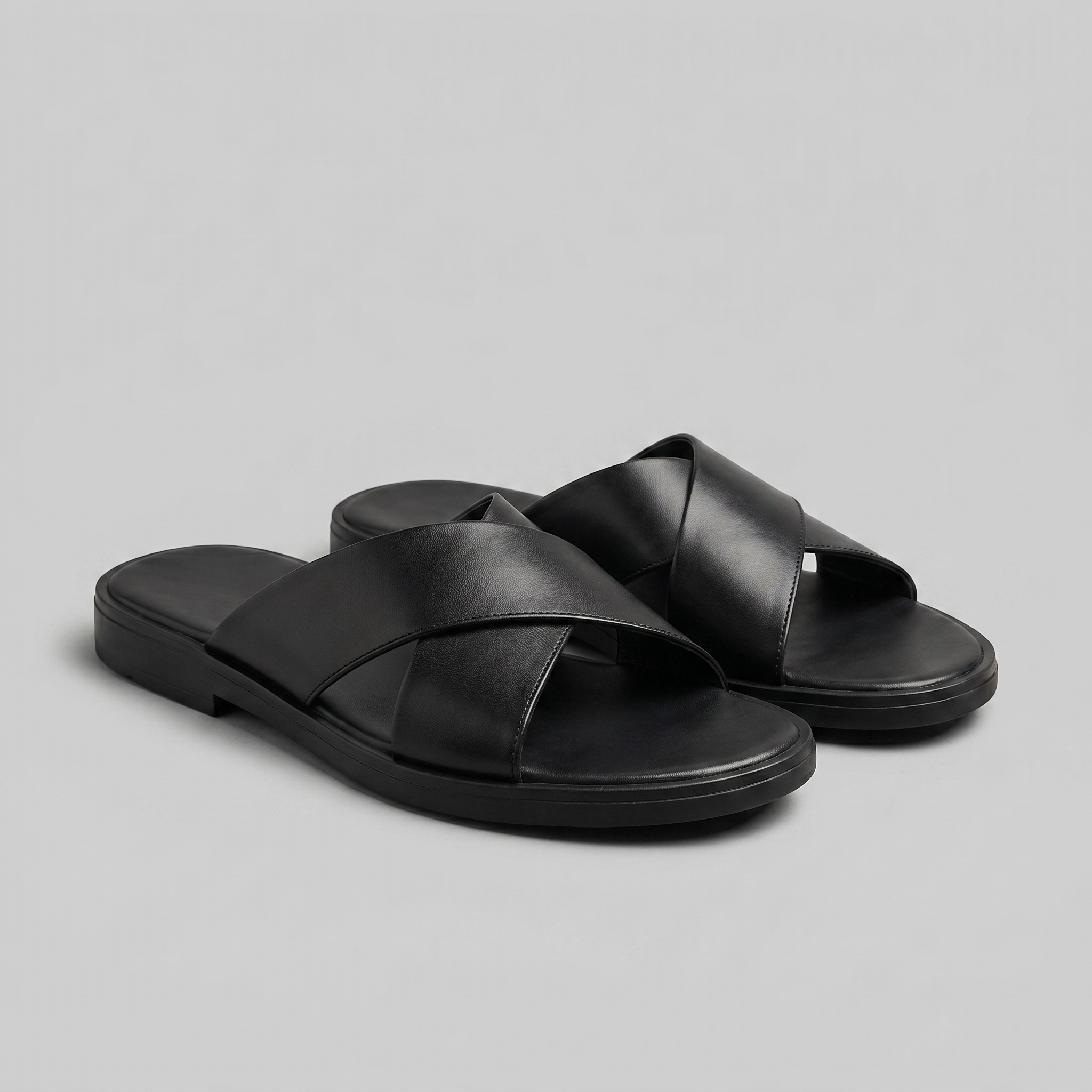 Herren Slide Sandalen Mit Kreuzriemen Design