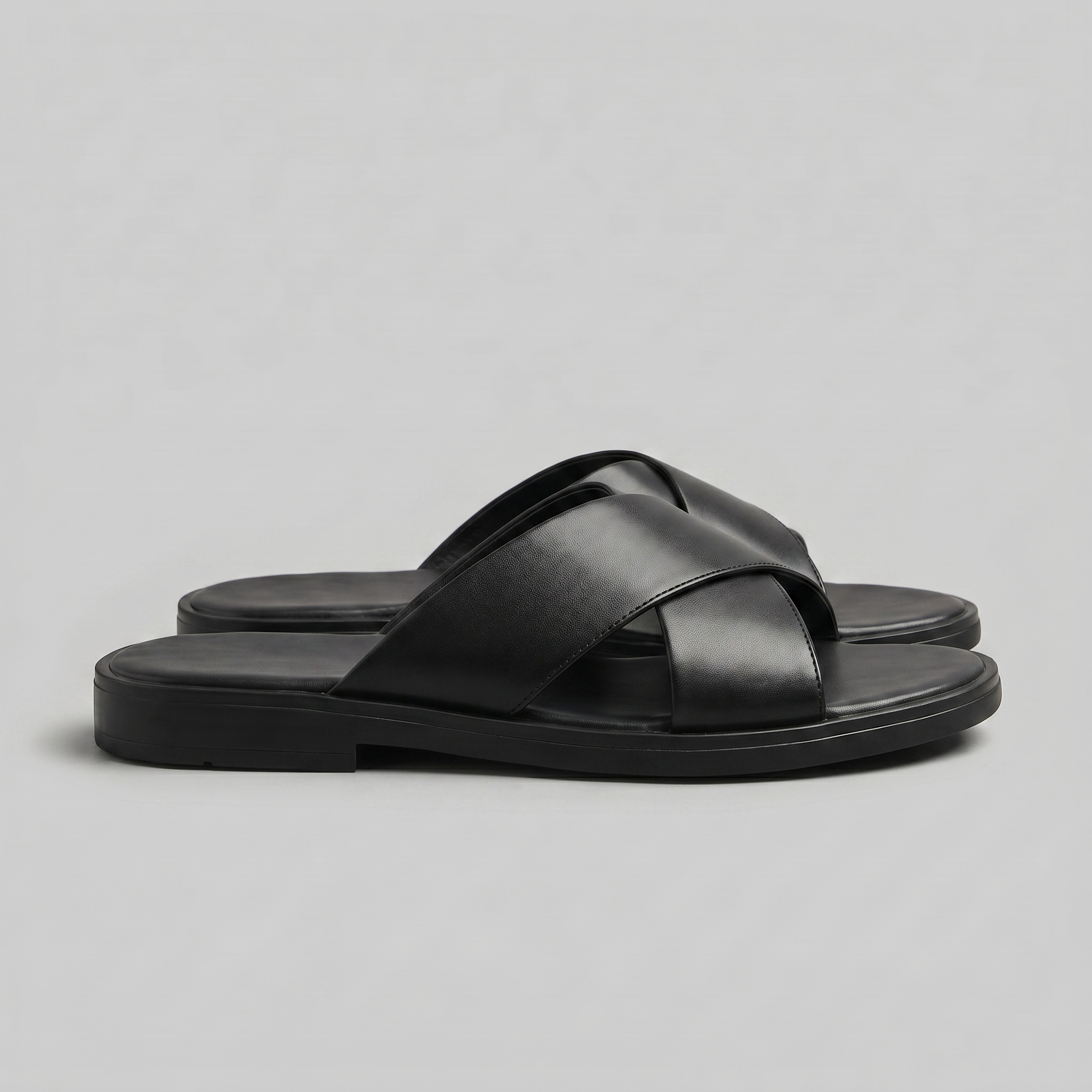 Herren Slide Sandalen Mit Kreuzriemen Design