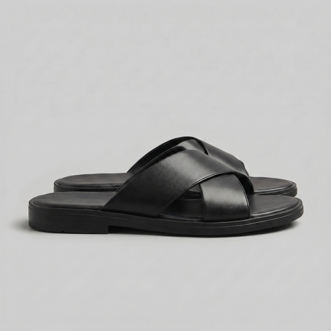 Herren Slide Sandalen Mit Kreuzriemen Design