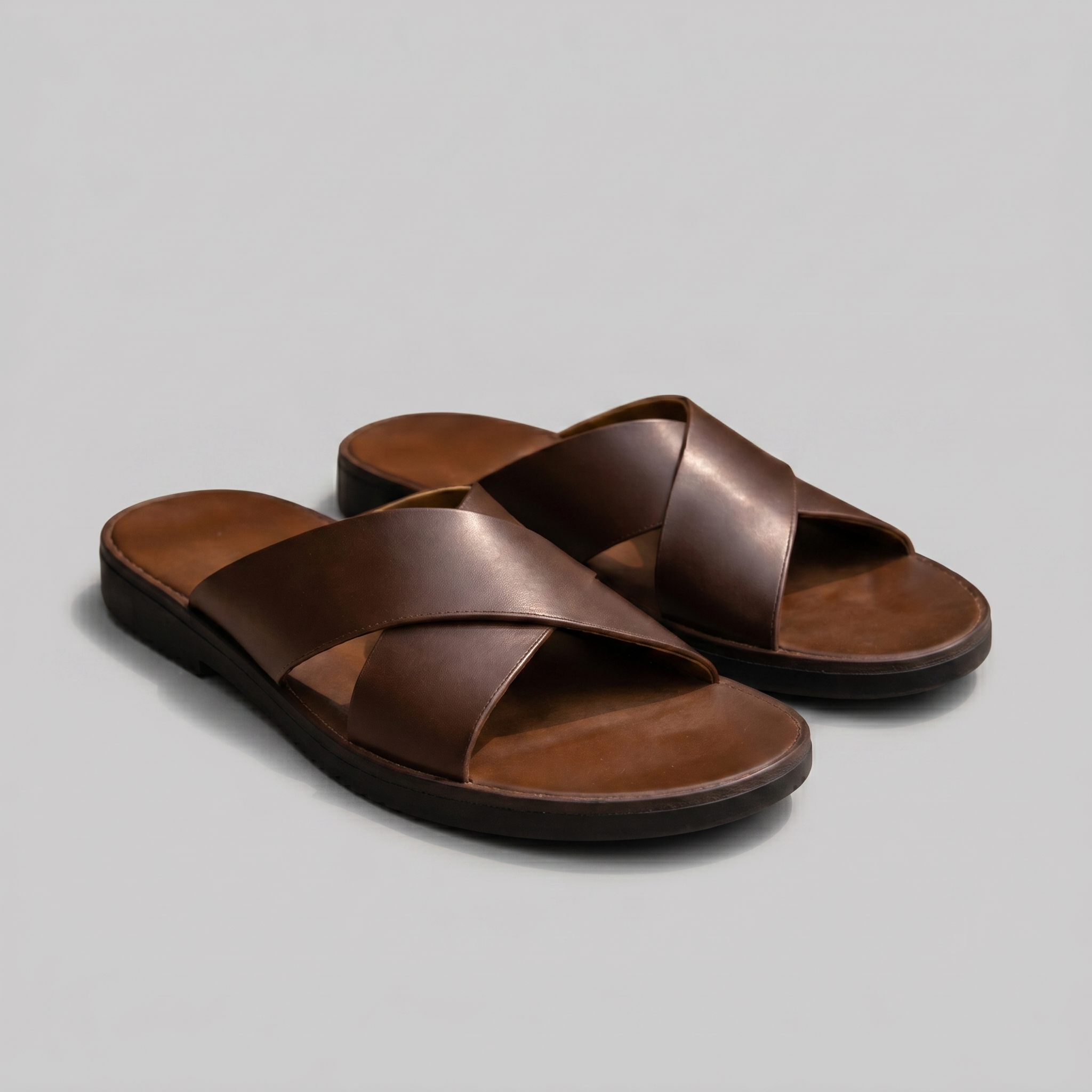Herren Slide Sandalen Mit Kreuzriemen Design