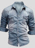Men's Slim Fit Denim Shirt Long Sleeve
