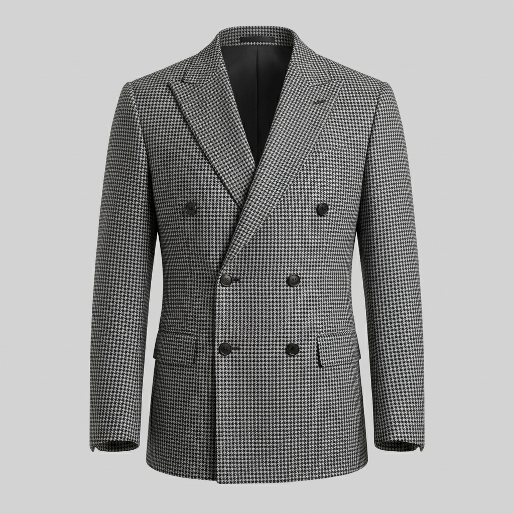 Herren Slim Fit Doppelreihiger Blazer
