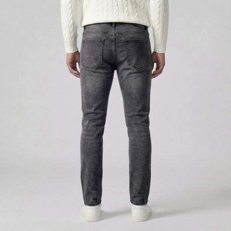 Herren Slim Fit Graue Jeans