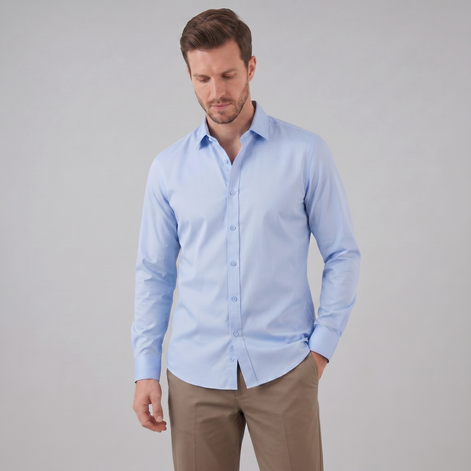 Herren Slim Fit Langarmhemd