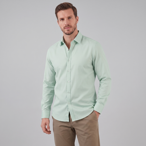 Herren Slim Fit Langarmhemd