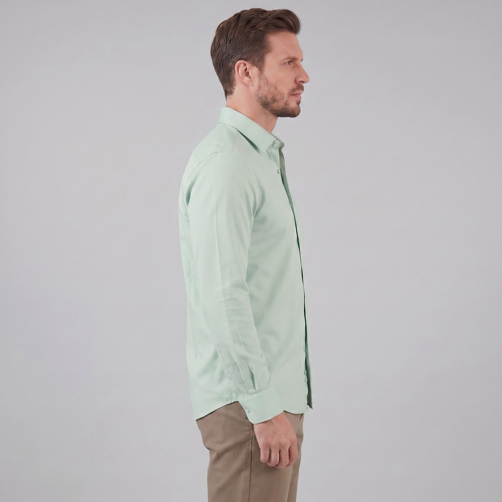 Herren Slim Fit Langarmhemd