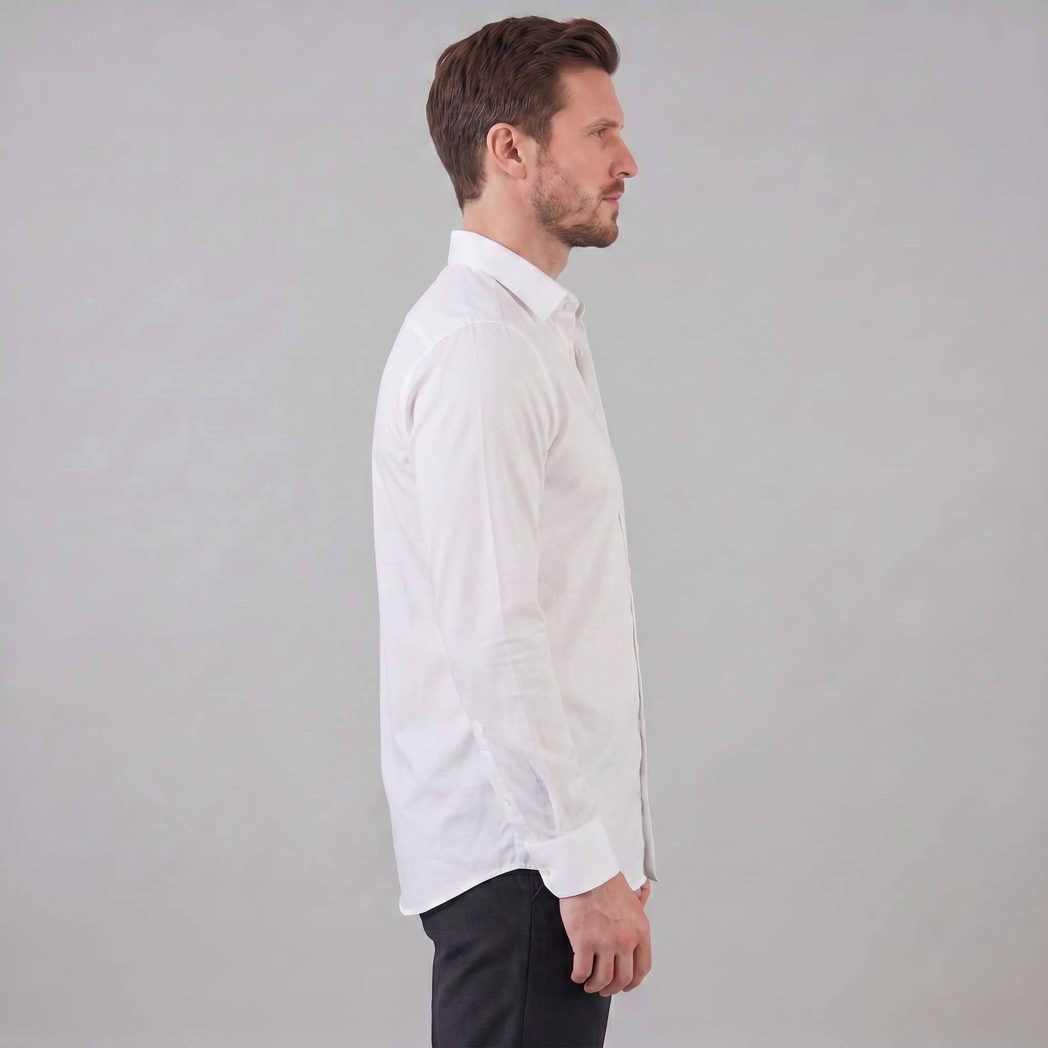 Herren Slim Fit Langarmhemd