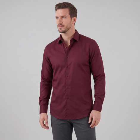 Herren Slim Fit Langarmhemd