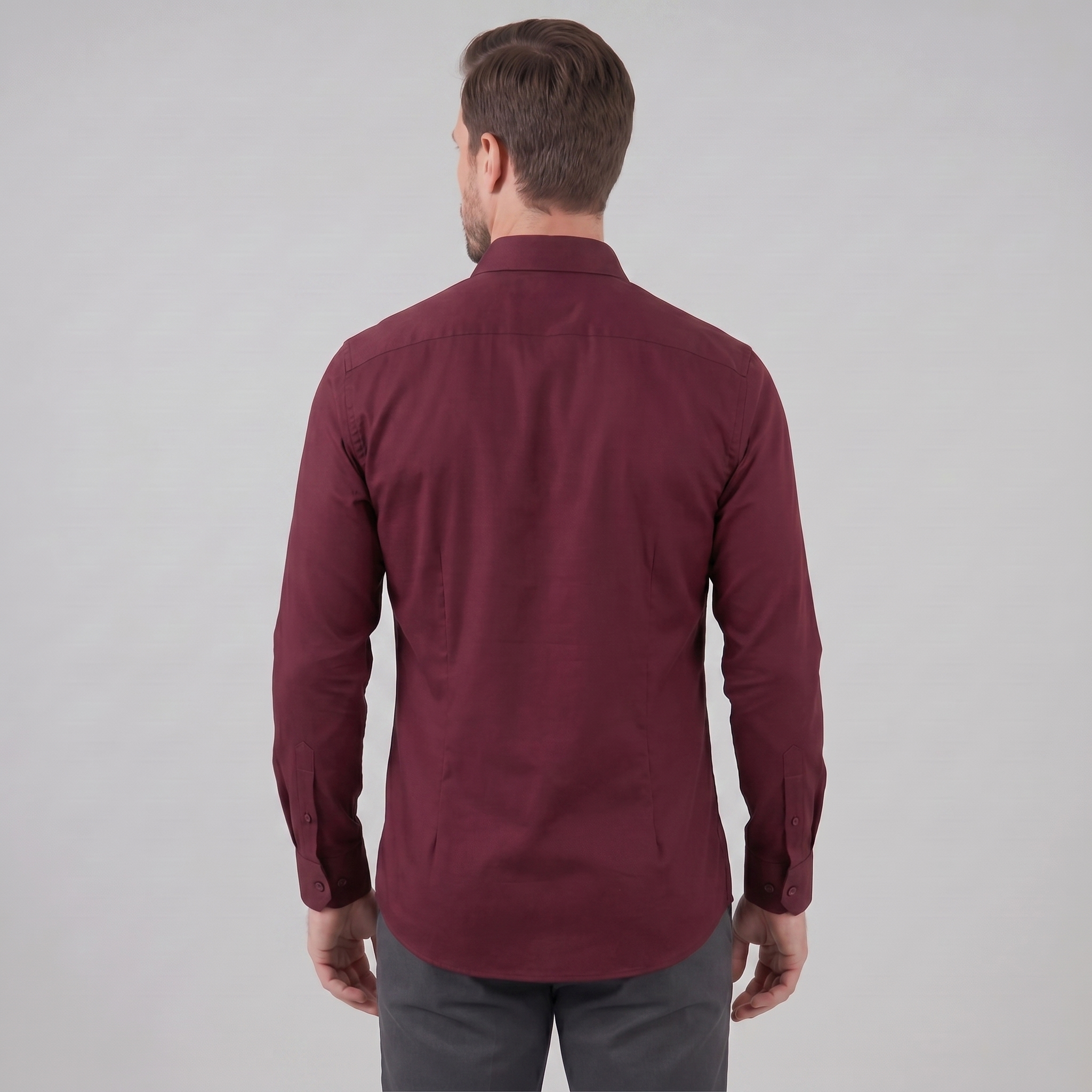 Herren Slim Fit Langarmhemd