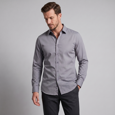 Herren Slim Fit Langarmhemd
